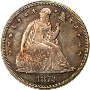 image for: 1872 $1 PCGS/CAC Proof 64