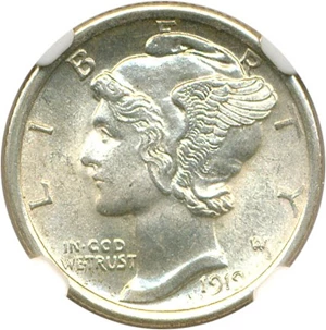 image for: 1919 10c NGC MS62 FB