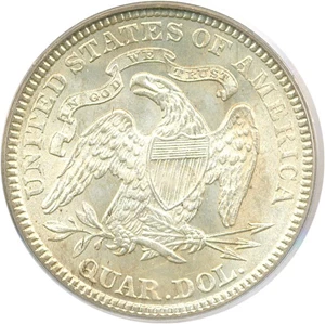 image for: 1890 25c PCGS MS65