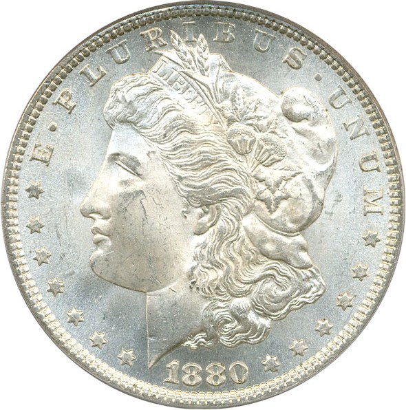 image for: 1880 $1 PCGS/CAC MS64 (8/7)