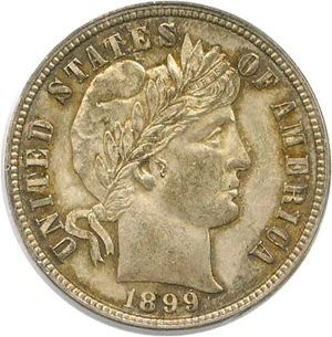 image for: 1899-S 10c PCGS MS64