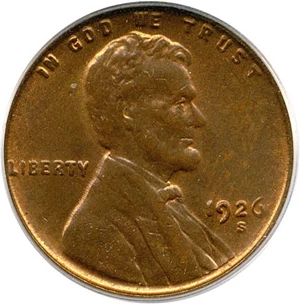 image for: 1926-S 1c PCGS MS64 RB