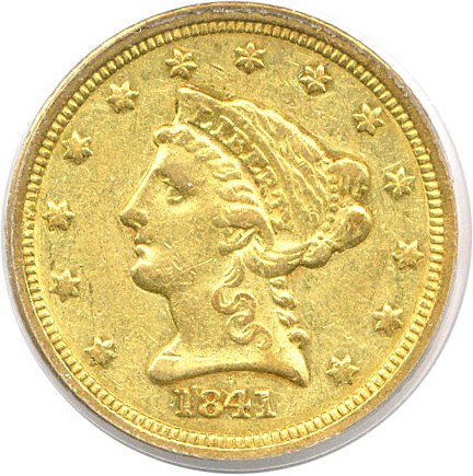 image for: 1841-C $2 1/2 PCGS AU50