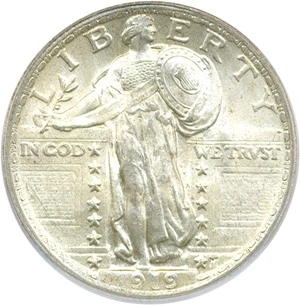 image for: 1919 25c PCGS/CAC MS65