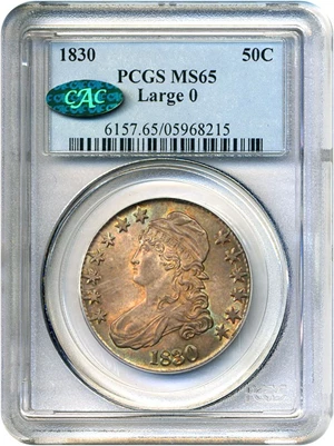 image for: 1830 50c PCGS/CAC MS65 * Color * (O-102)