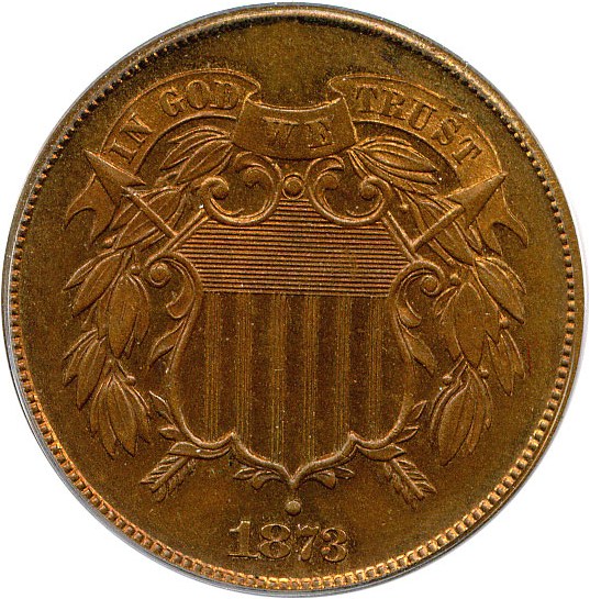 image for: 1873 2c PCGS/CAC Proof 65 RB (Closed 3)