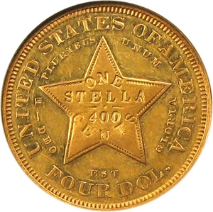 image for: 1879 $4 NGC/CAC Proof 58 (Flowing Hair)