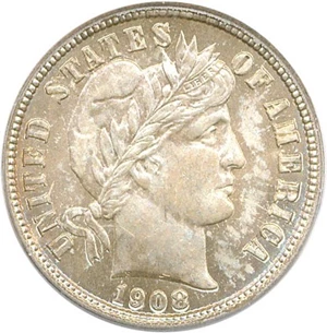 image for: 1908-S 10c PCGS MS66