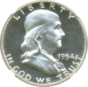 image for: 1954 50c NGC Proof 65 Cameo