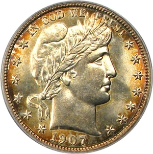 image for: 1907-D 50c PCGS/CAC MS64 * Color *