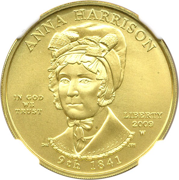 image for: 2009-W $10 NGC MS69 (Anna Harrison)