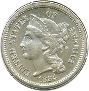 image for: 1884 3cN PCGS/CAC Proof 65 OGH