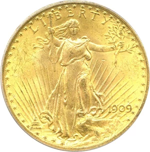 image for: 1909 $20 PCGS MS64