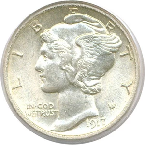 image for: 1917-D 10c PCGS/CAC MS64 FB