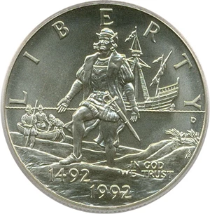 image for: 1992-D 50c PCGS MS70 (Columbus)