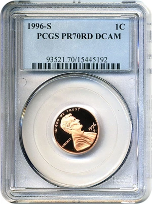 image for: 1996-S 1c PCGS Proof 70 RD DCameo