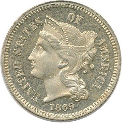 image for: 1869 3cN PCGS Proof 65 OGH