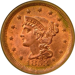 image for: 1853 1c NGC MS65 RD