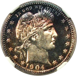 image for: 1904 25c NGC Proof 67 * Color *