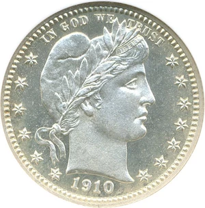 image for: 1910 25c NGC Proof 67 Cameo