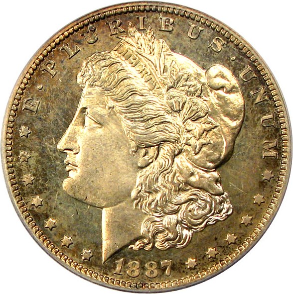 image for: 1887 $1 PCGS/CAC Proof 63