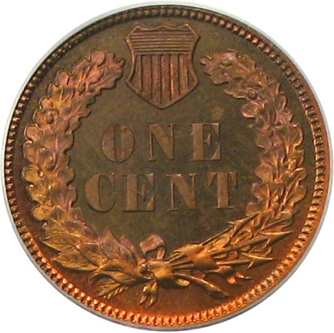 image for: 1886 1c PCGS/CAC Proof 65 RB (Variety 1)