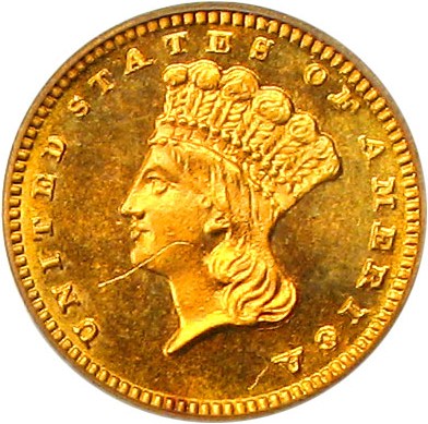 image for: 1887 G$1 PCGS Proof 64