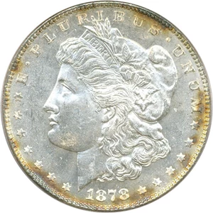 image for: 1878 7TF $1 PCGS MS64 PL (Reverse of 1878)