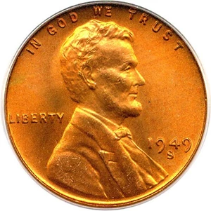 image for: 1949-S 1c PCGS/CAC MS67 RD OGH