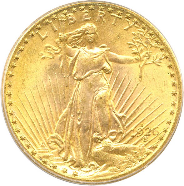 image for: 1926-S $20 PCGS Secure MS64