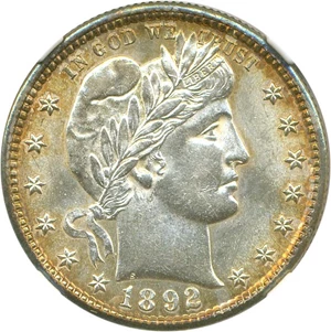 image for: 1892-S 25c NGC AU58