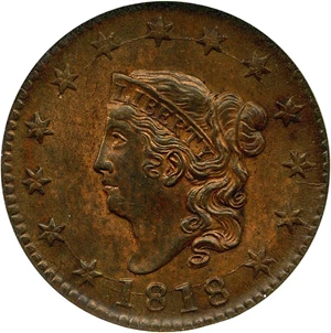 image for: 1818 1c NGC MS64 RB
