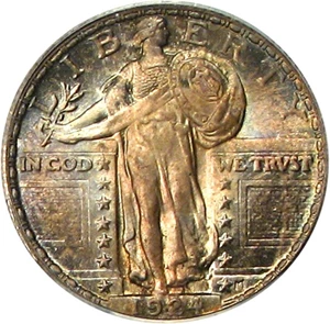 image for: 1924 25c PCGS MS66 FH * Color *