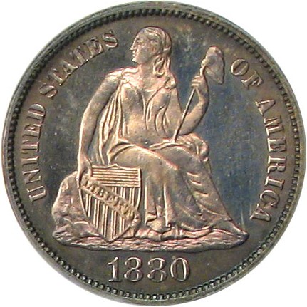image for: 1880 10c PCGS/CAC Proof 66