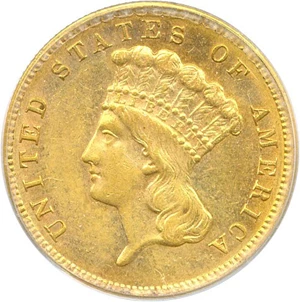 image for: 1889 $3 PCGS MS63