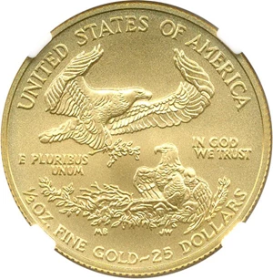 image for: 2008-W $25 NGC MS69 (Gold Eagle)