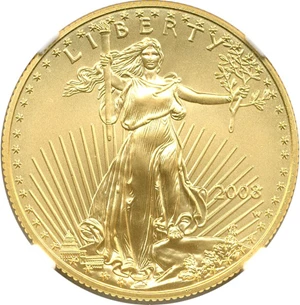 image for: 2008-W $25 NGC MS69 (Gold Eagle)