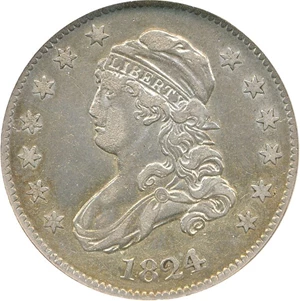 image for: 1824/2 25c NGC XF40 (B-1)