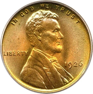image for: 1926 1c PCGS/CAC MS67 RD * Color *