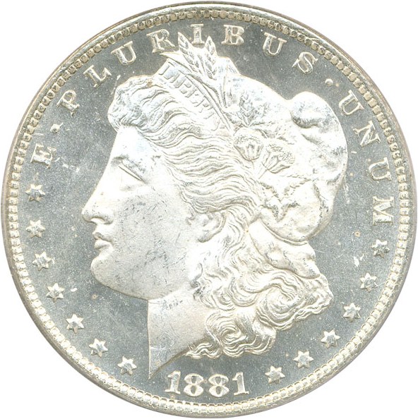 image for: 1881-CC $1 PCGS/CAC MS65 PL