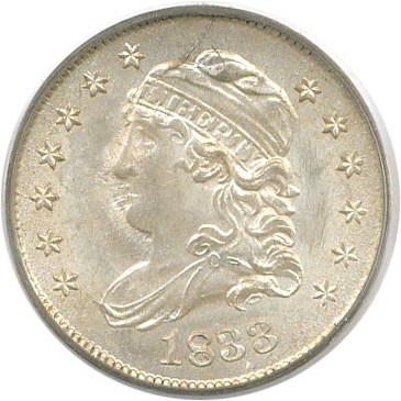 image for: 1833 H10c PCGS/CAC MS64