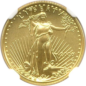 image for: 2006-W $5 NGC MS69 (Gold Eagle)