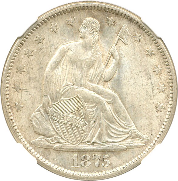 image for: 1875-S 50c NGC MS64