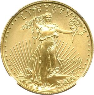 image for: 2006-W $25 NGC MS69 (Gold Eagle)