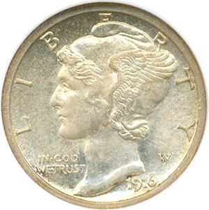 image for: 1916-S 10c NGC MS64 (Mercury)