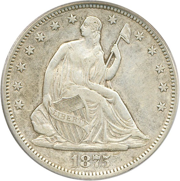 image for: 1875-S 50c PCGS/CAC XF40