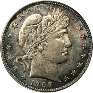 image for: 1907-D 50c PCGS MS64