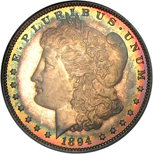 image for: 1894 $1 PCGS Proof 65 * Color *