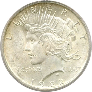 image for: Top 50: 1922 $1 PCGS MS62 (VAM 12A, Moustache)