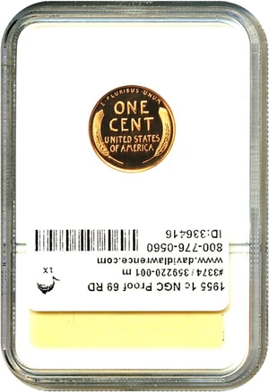 image for: 1955 1c NGC Proof 69 RD